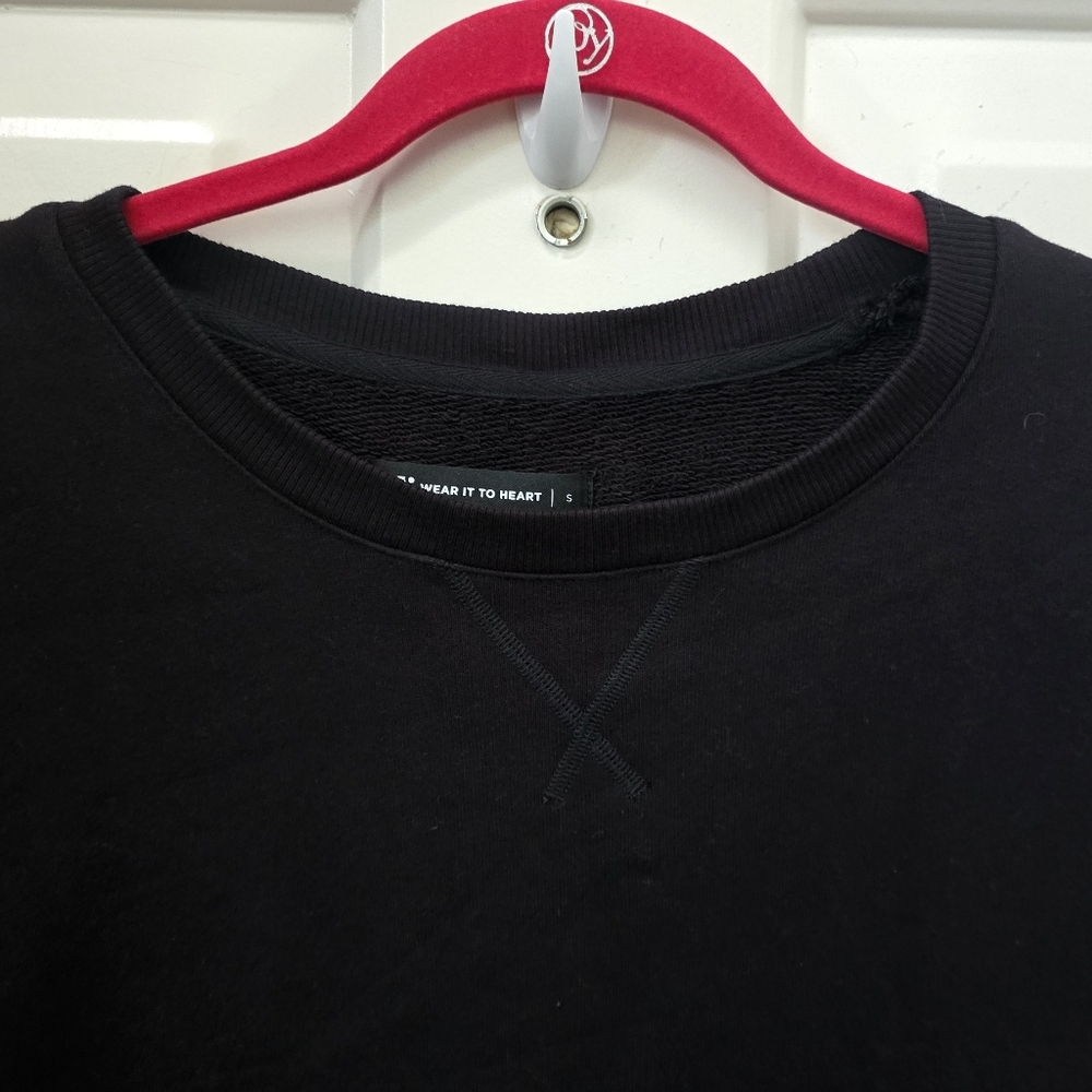 WITH Wear It To Heart Women Chelsea Sleeveless Black Sweatshirt Vest-Size S NWOT - Picture 5 of 13